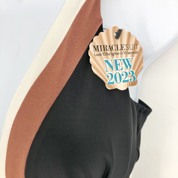 Miraclesuit Black and White One Piece Swimsuit - Picture 7 of 12